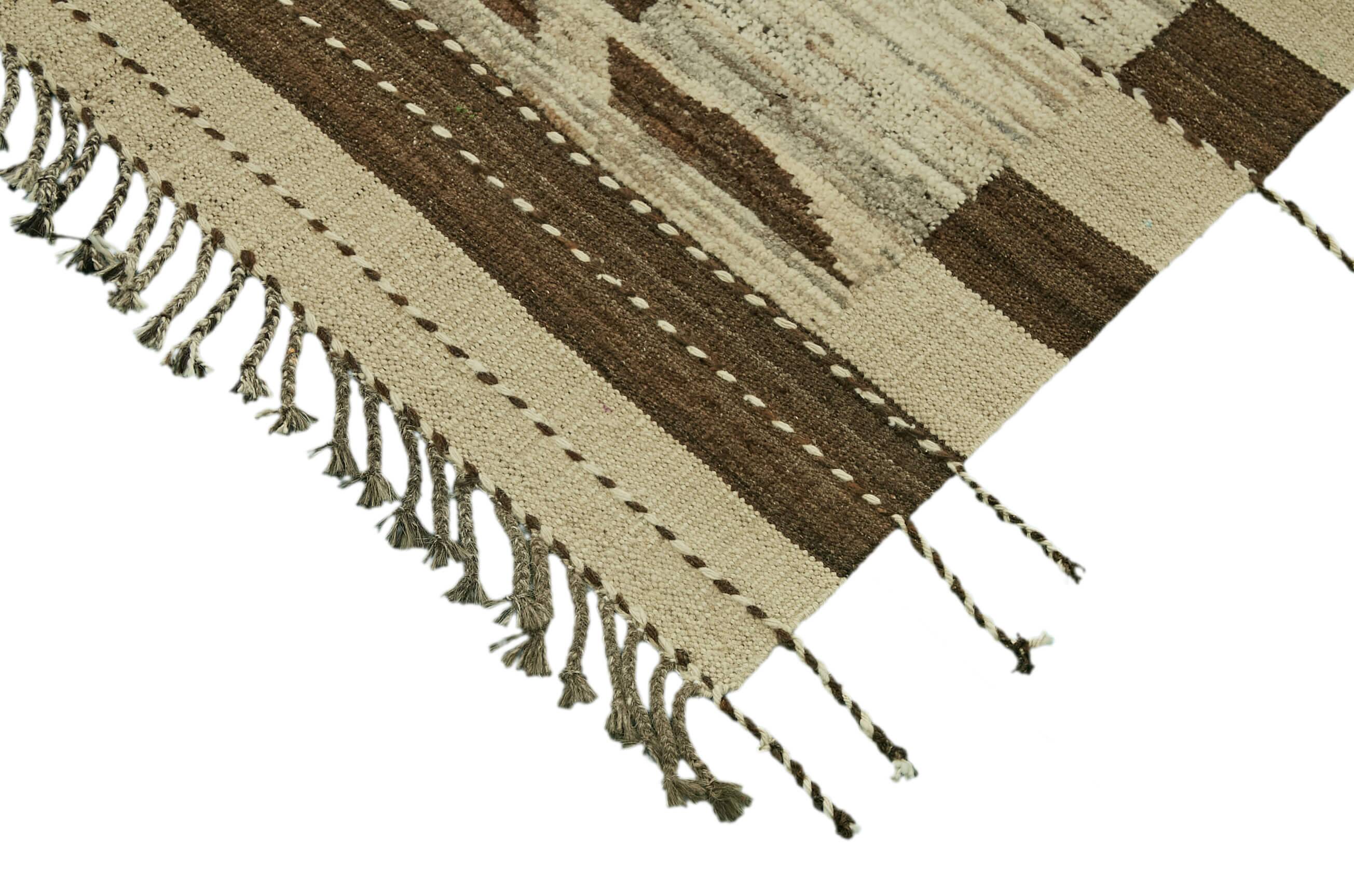 Hand-Knotted Turkish Contemporary 290 cm x 380 cm Beige Wool Carpet