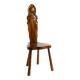 Solid wood chair with an ornate, hand-carved backrest – Made in Spain