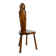Solid wood chair with an ornate, hand-carved backrest – Made in Spain
