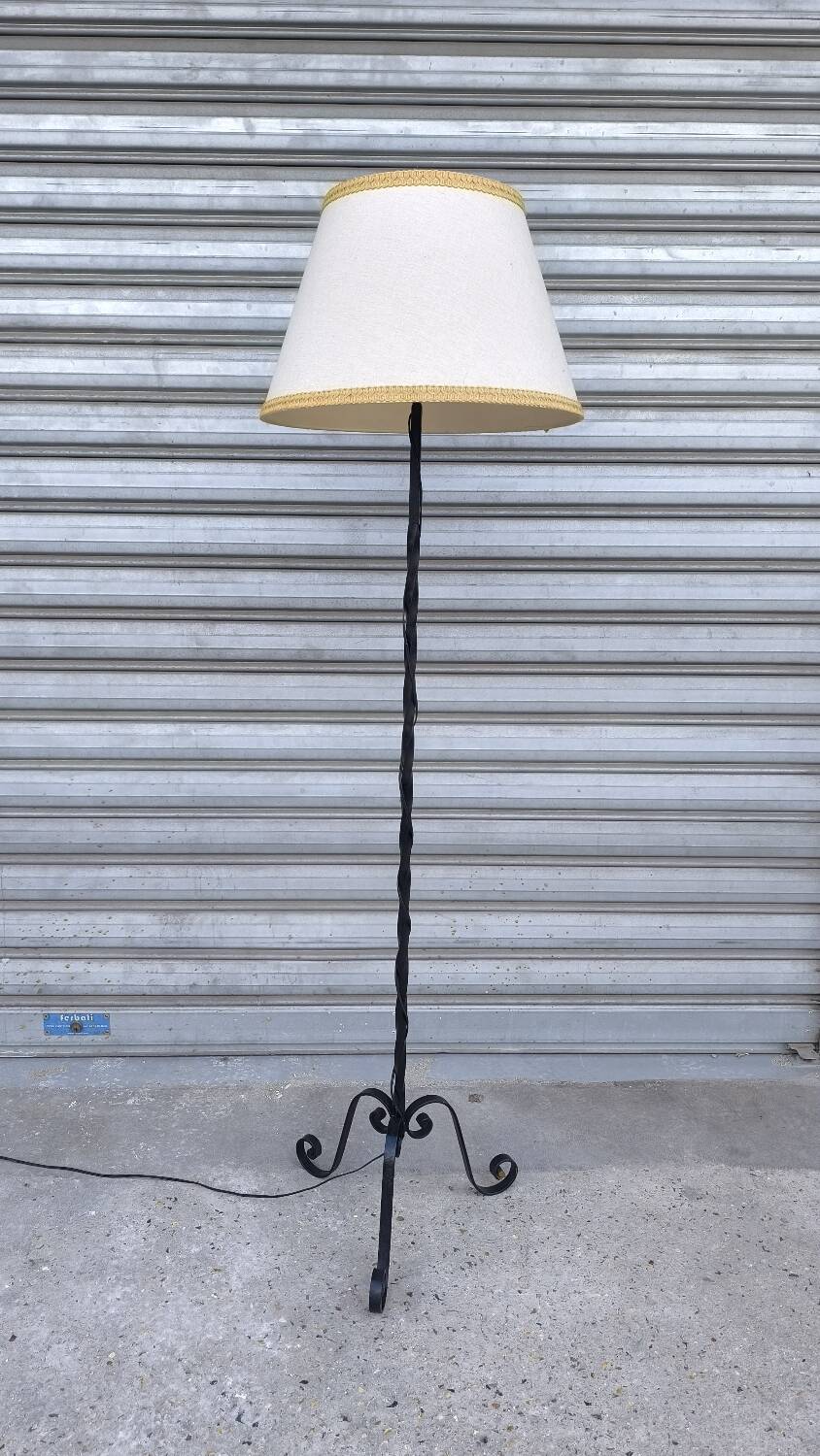 Wrought iron floor lamp from the 60s