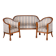 Biedermeier Birch Seating Set, Vienna, Austria, 1830s, Set of 3