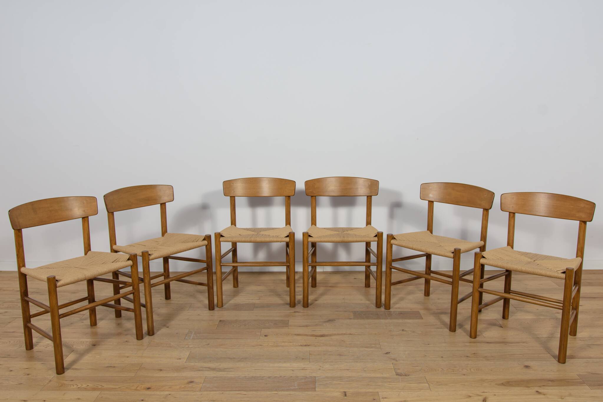 J39 Folkchairs Chairs by Børge Mogensen for FDB Møbler, Denmark, 1960s, Set