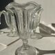 6 vintage ice cream cups with stylized foliage motifs