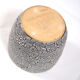 Black earthenware pot cover