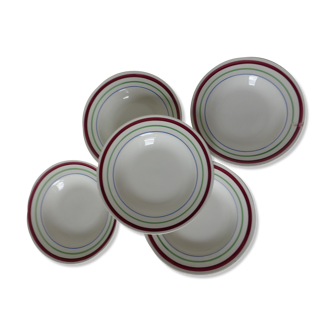 5 vintage porcelain hollow plates