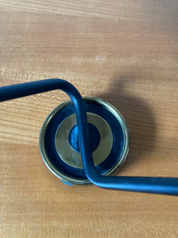 Applique à double bras en laiton et noir vintage