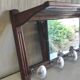 Solid wood and chrome metal coat rack - mid 20th century.