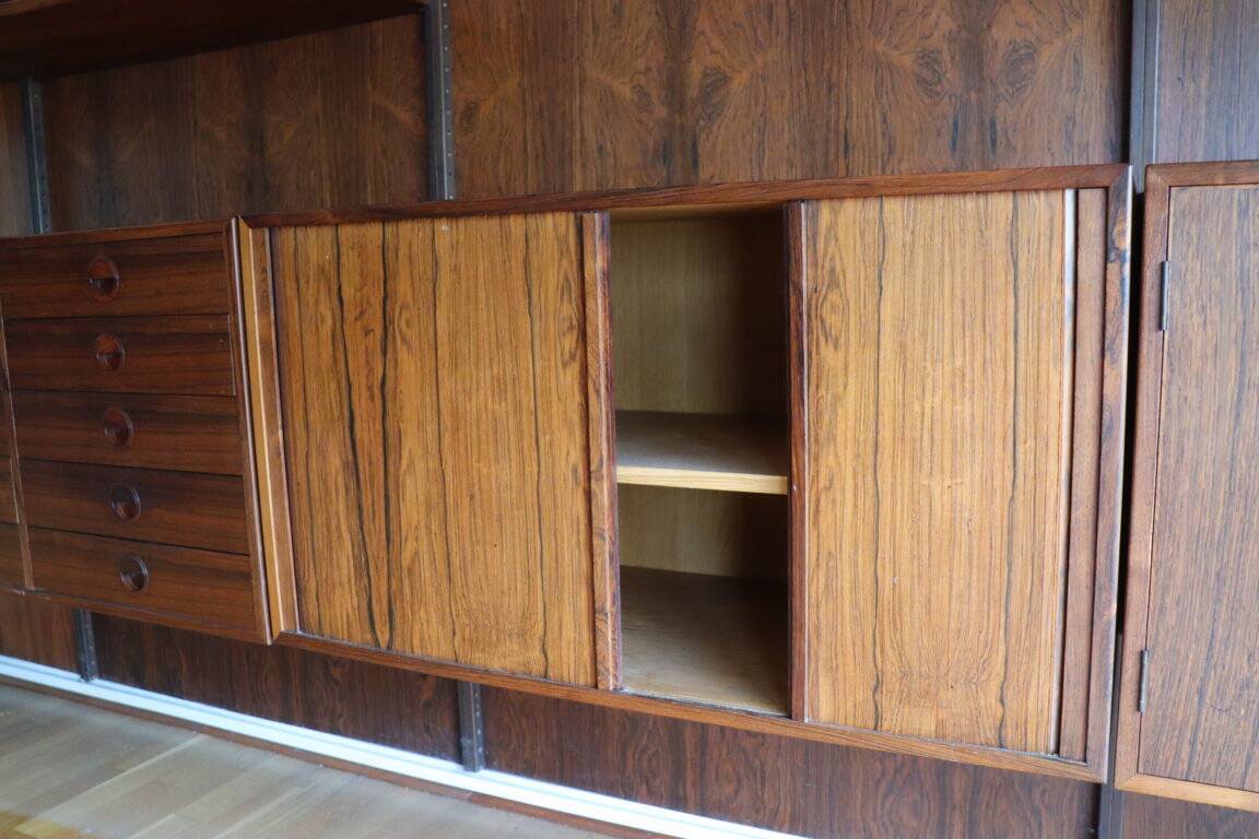 Danish wall bookcase by Thygesen and Sorensen in rosewood, 1960