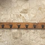 Long antique wall coat rack 186cm