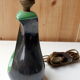 Vintage green and black ceramic lamp foot