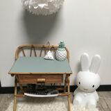 Vintage rattan bedside