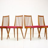 Set of four design dining chairs, 1960's.