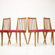 Set of four design dining chairs, 1960's.