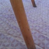 Round dining table vintage curved wooden foot