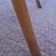 Round dining table vintage curved wooden foot