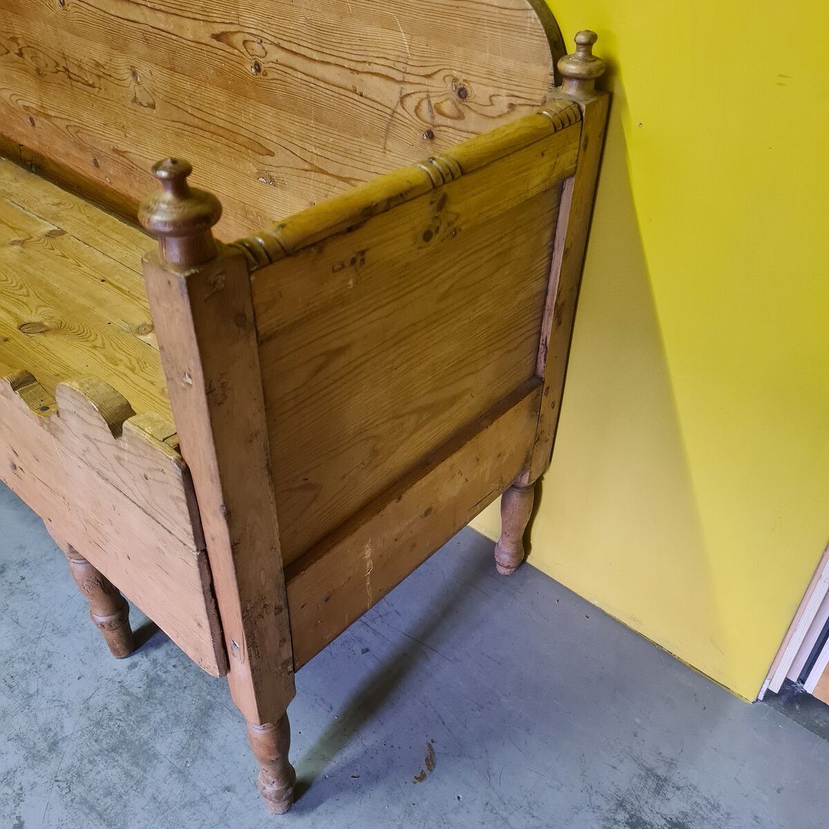 Antique Swedish Pine Kitchen Bench. Second half 19th century,