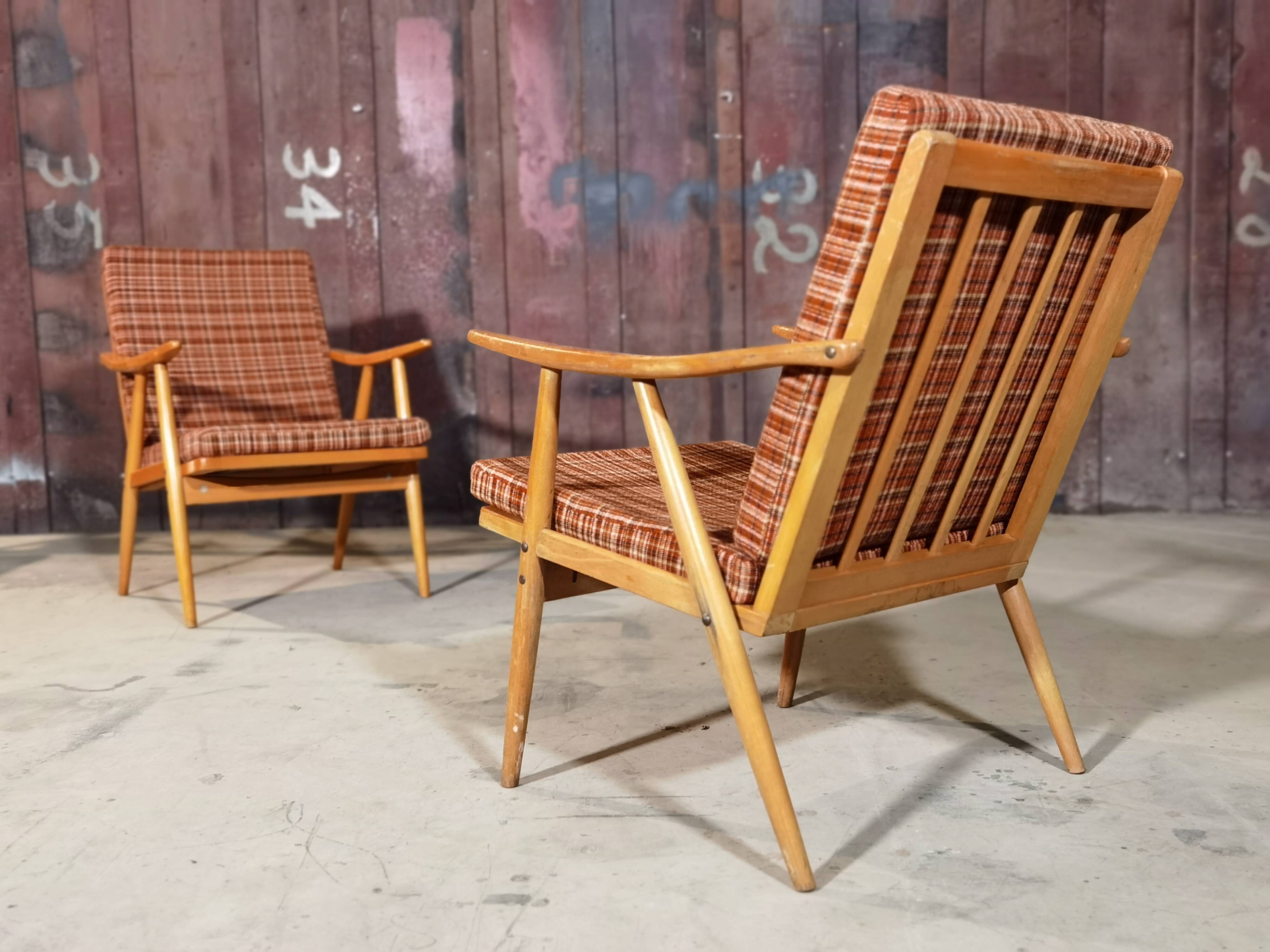 Paire de fauteuils Thonet modèle Boomerang