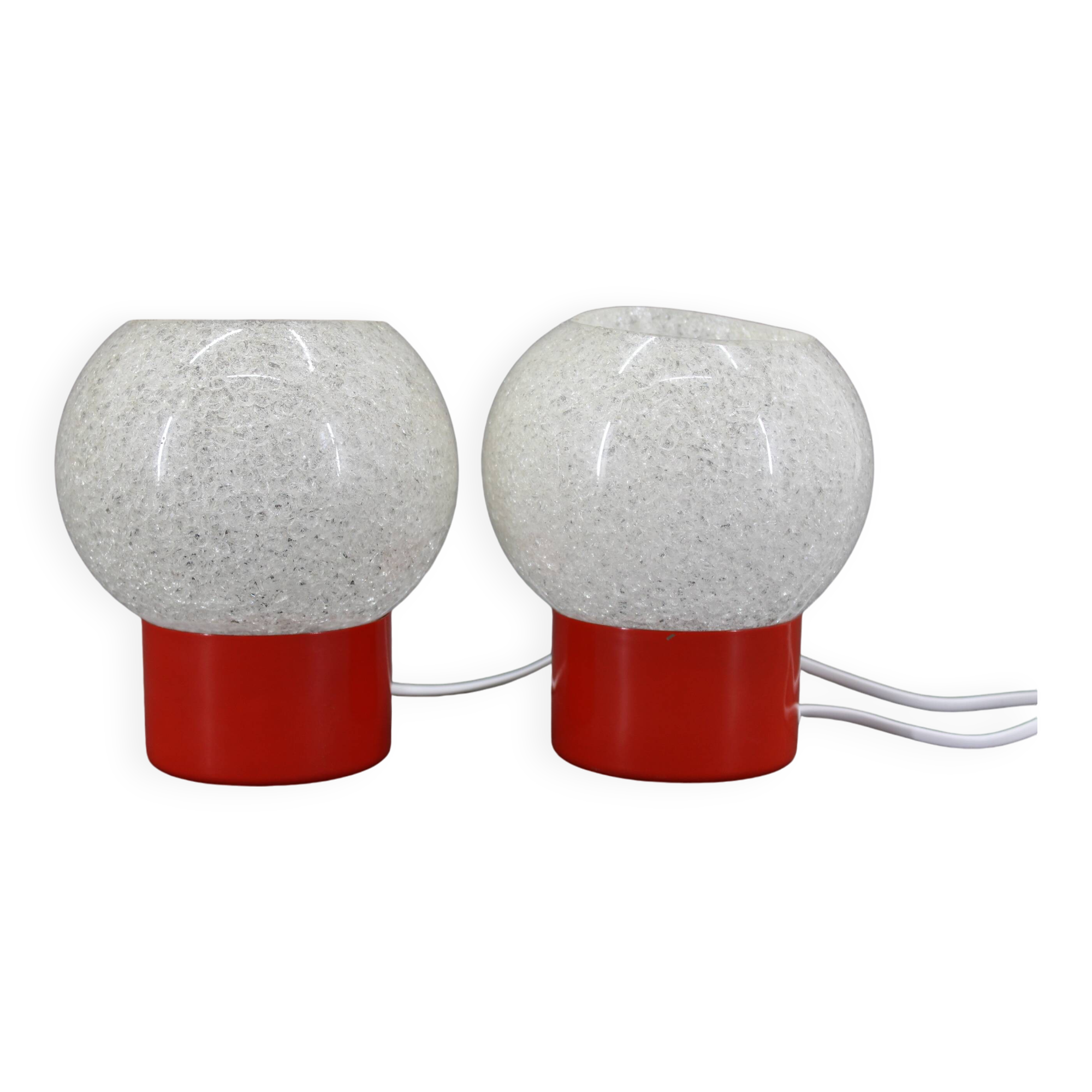 1970s Pair of Nightstands Lamps by Pokrok Zilina, Czechoslovakia