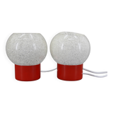 1970s Pair of Nightstands Lamps by Pokrok Zilina, Czechoslovakia