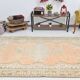 6x9 Peach Orange Antique Vintage Rug 175x293Cm SK 21471