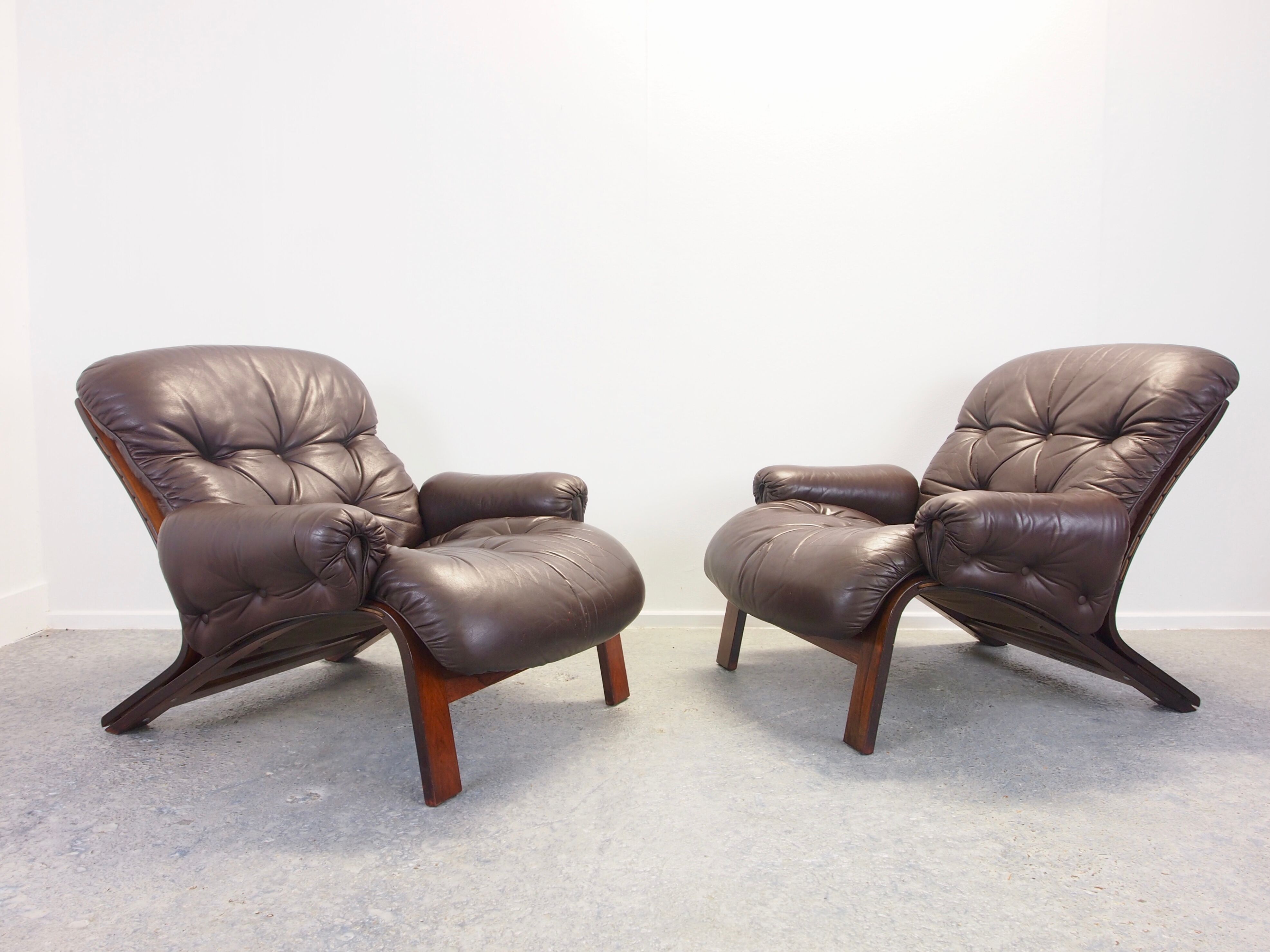 Armchairs by Odvin Rykken for Rebo 1970