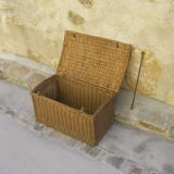 Old wicker trunk