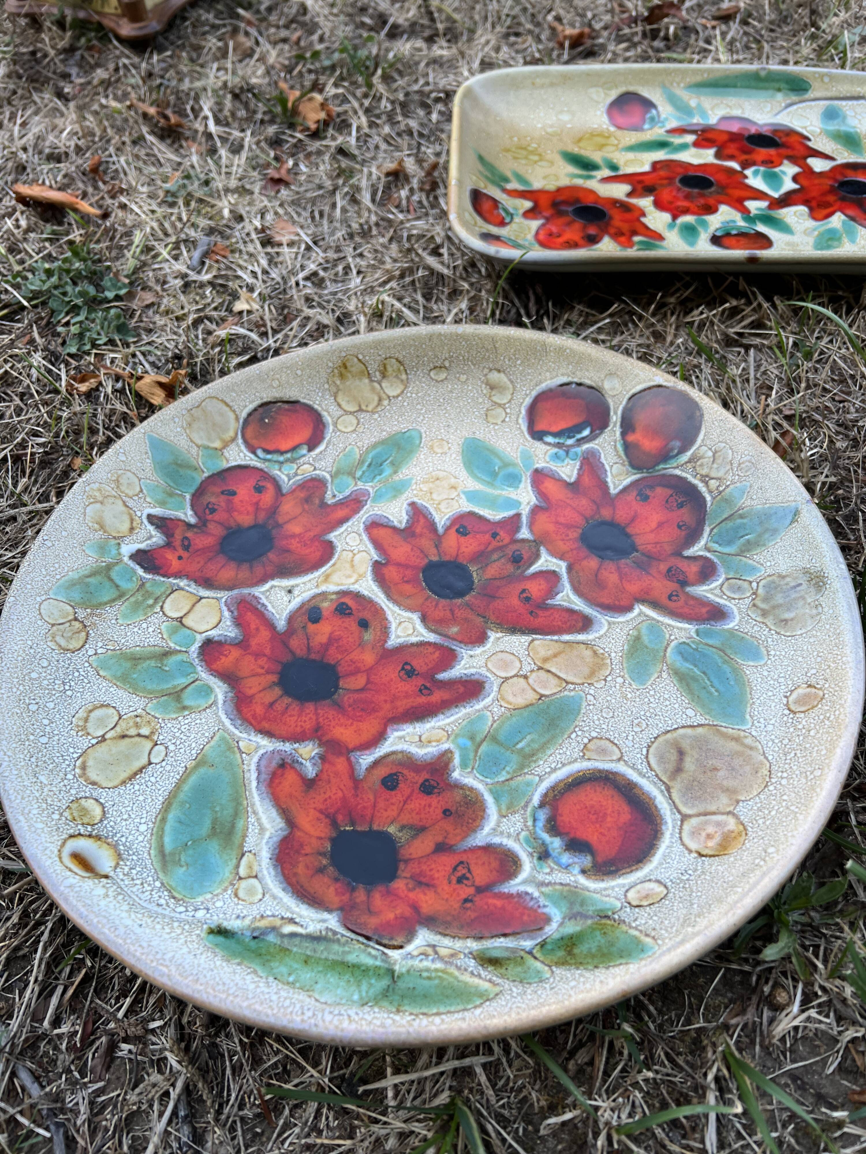 4 Plates by Kurt Brunner and Monique Pansier (Poterie du Verseau, Vallauris)