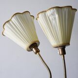 1950s Scandinavian teak and brass floor lamp