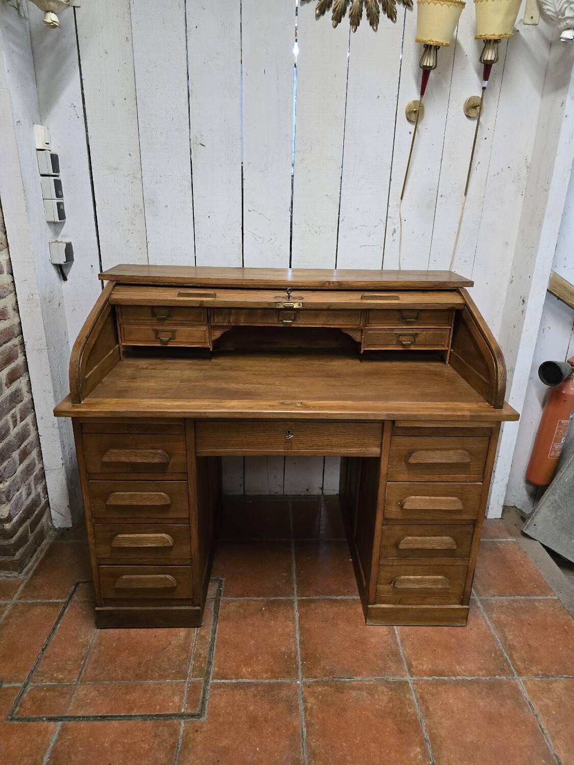 American oak desk