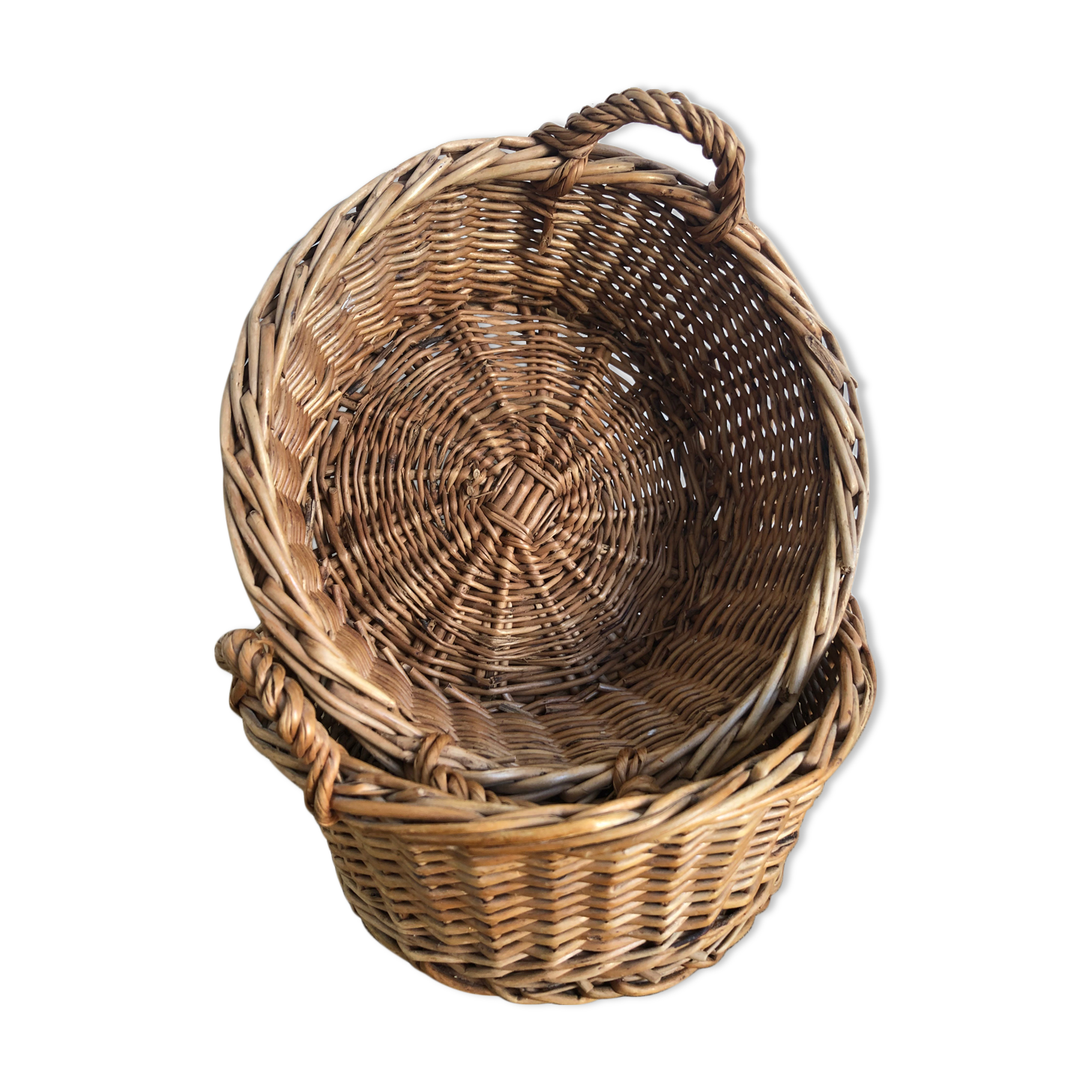 Set of 2 wicker baskets, kitchen decoration