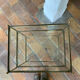 Table d’appoint laiton et verre