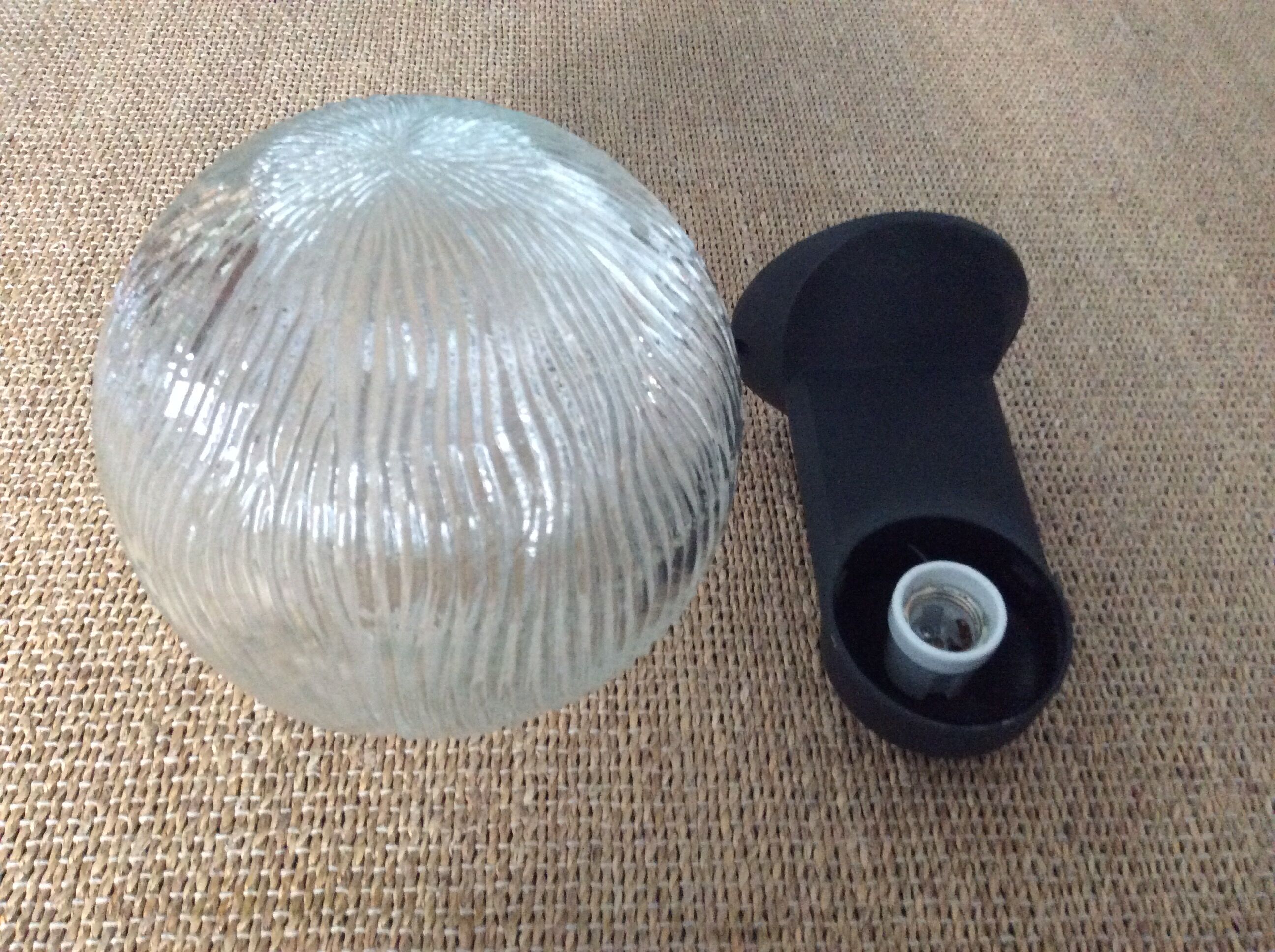 Glass ball globe wall lamp