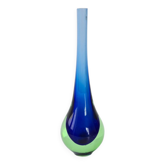 Vintage Murano glass soliflore vase Sommerso 1960