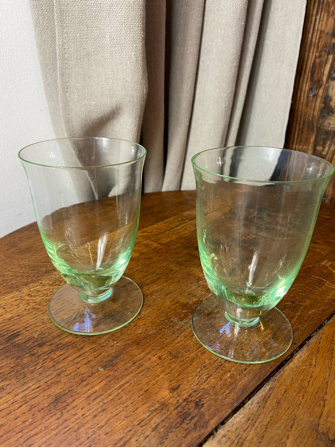 Two uraline glasses