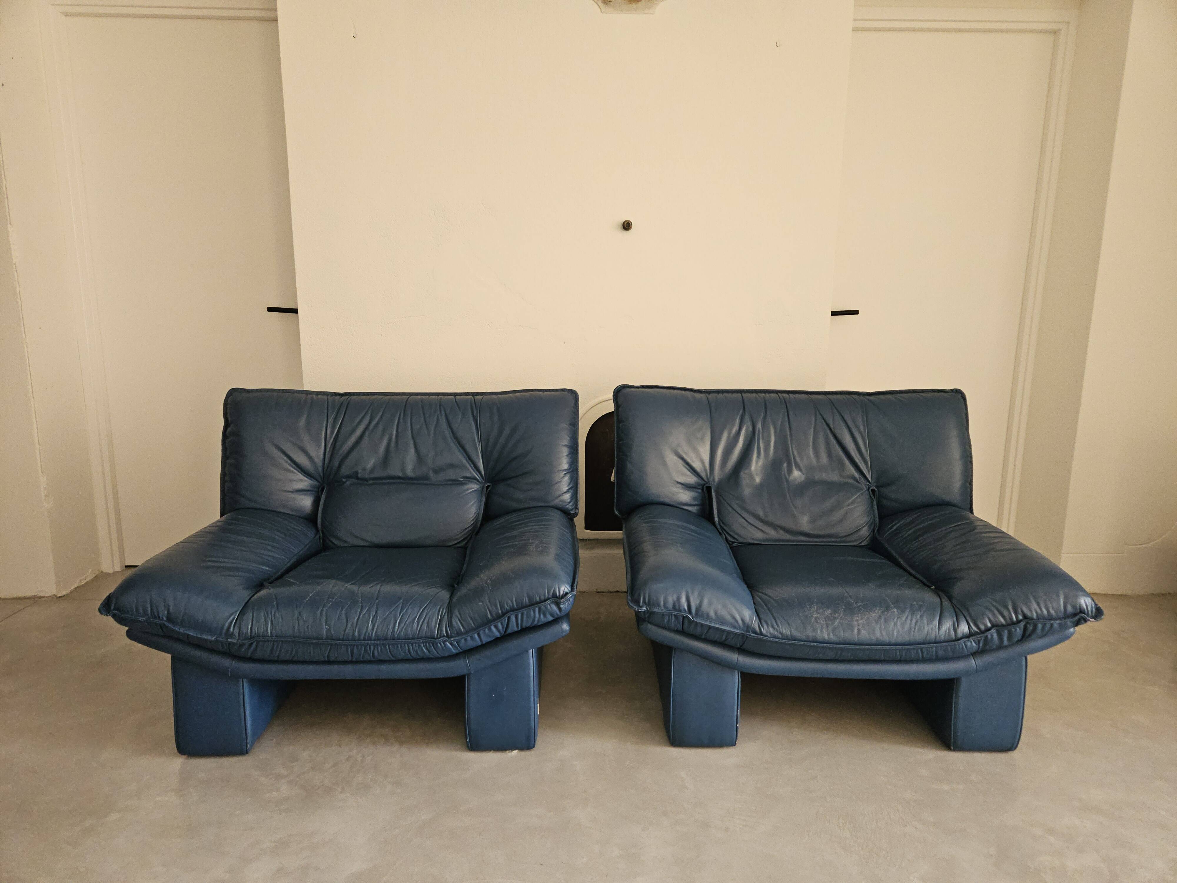Paire de fauteuils, Nicoletti Salotti, 1980, Italie