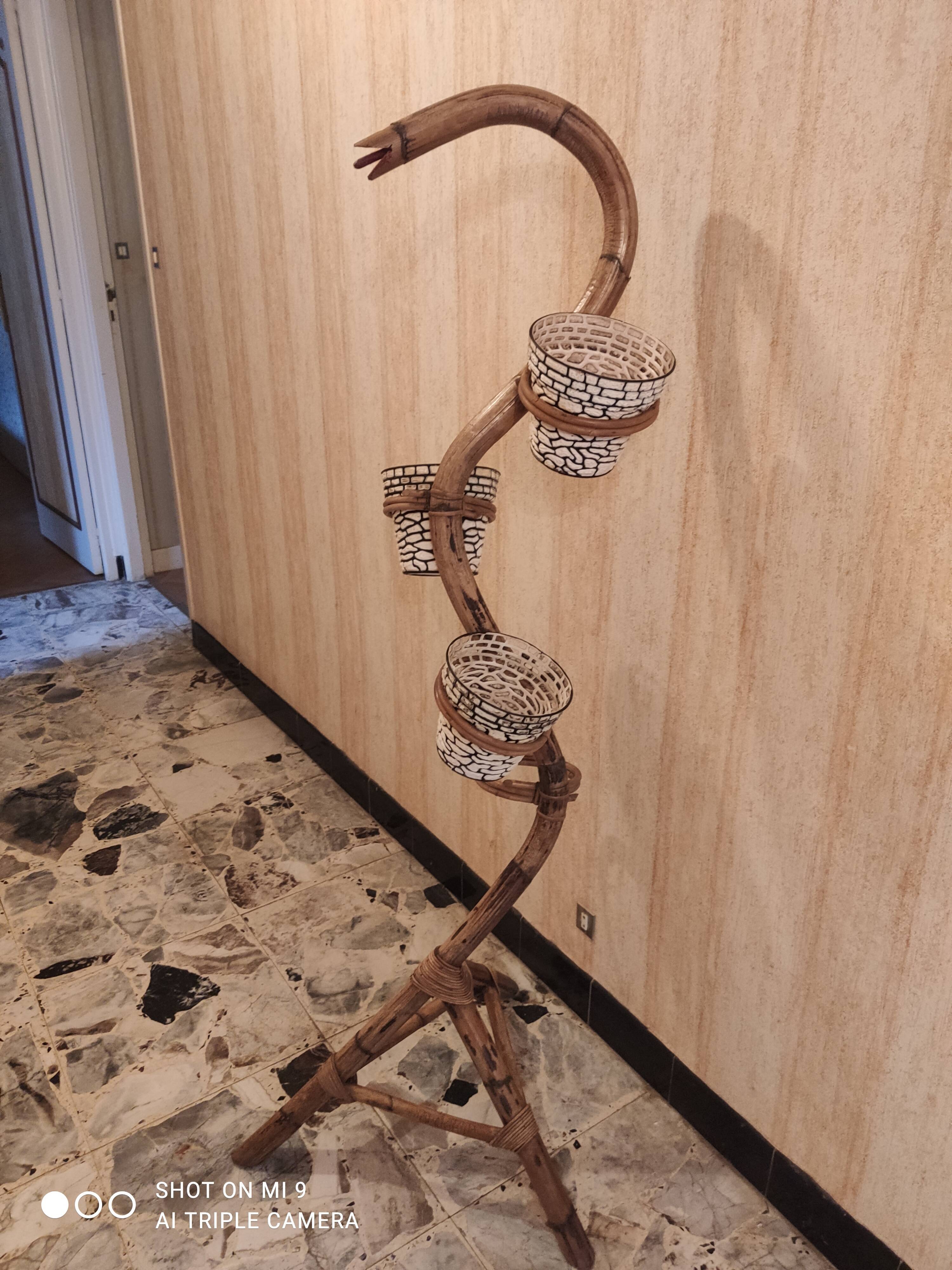 Vintage 1970s snake plant holder