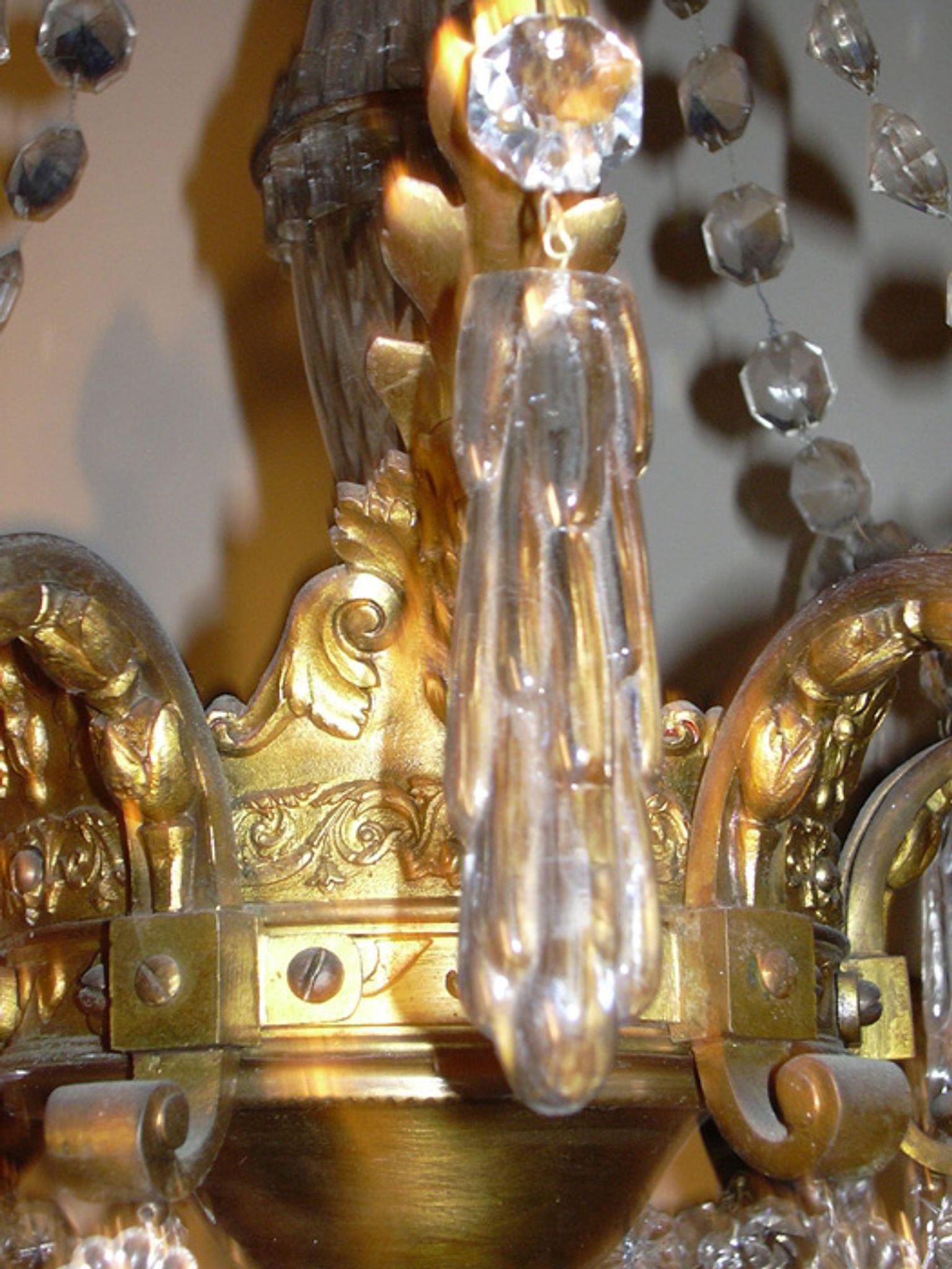 Chandelier, crystal bronze chandelier with dragon heads