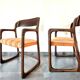 Series of 4 armchairs Baumann model flat called "sled"