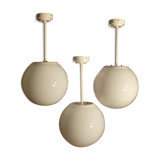 Set 3 hanging globe opaline