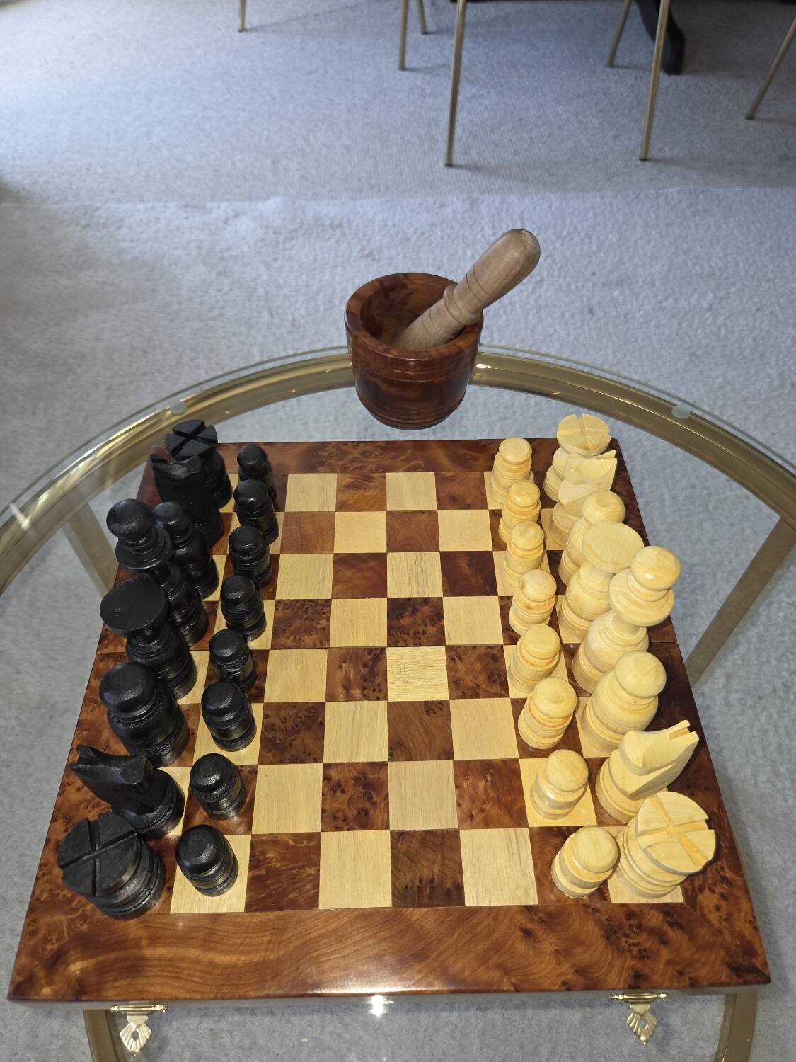 Royal Thuya Chess and Backgammon Game Box 30cm Square