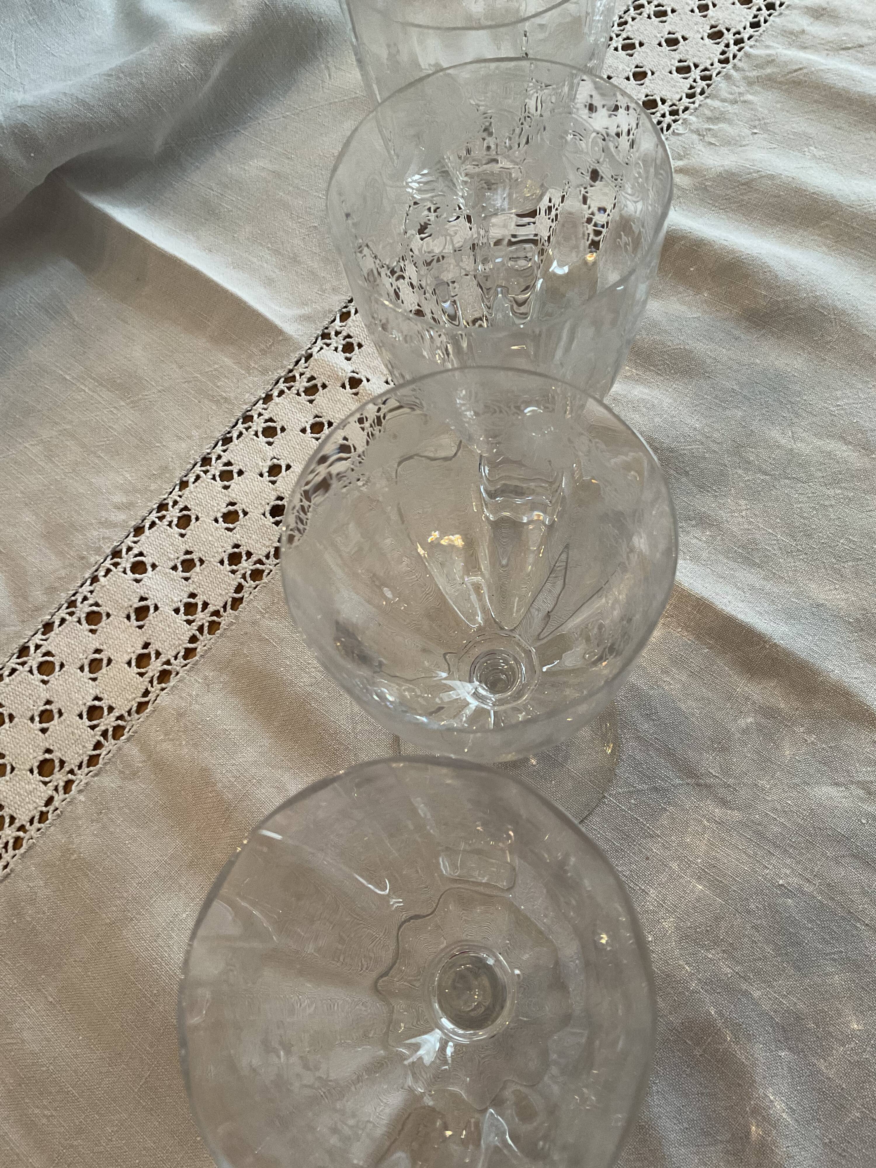 5 water glasses, Crystal Saint Louis, model Massenet with Venetian dimensions