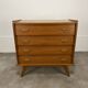 Commode pieds compas années 50 bois blond