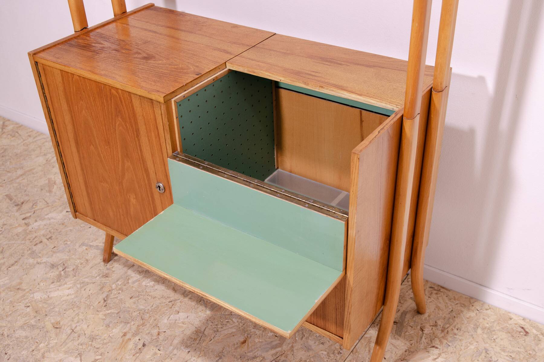 Mid century wall shelf bookcase by František Jirák for Tatra nábytok, 1960´s