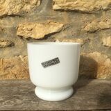 White opaline pot