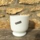 Cache pot en opaline blanche