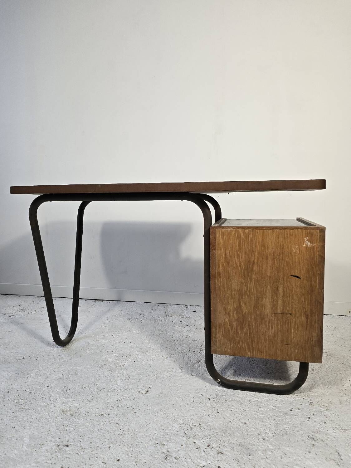 Mobilor Desk CAB Roger Charroy – modernist metal wood 1950 vintage