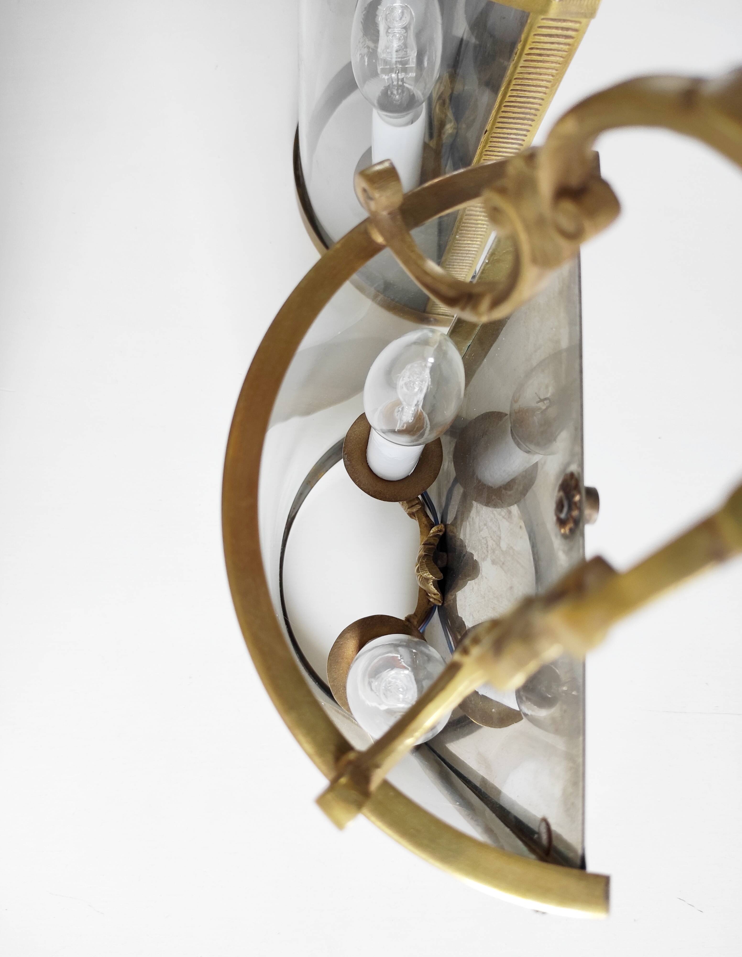 Pair of two-light wall sconces