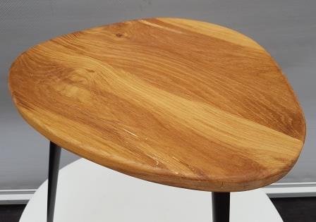 Mediator coffee table, oak and brass, 1950