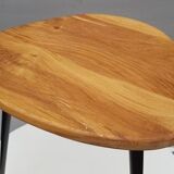 Mediator coffee table, oak and brass, 1950