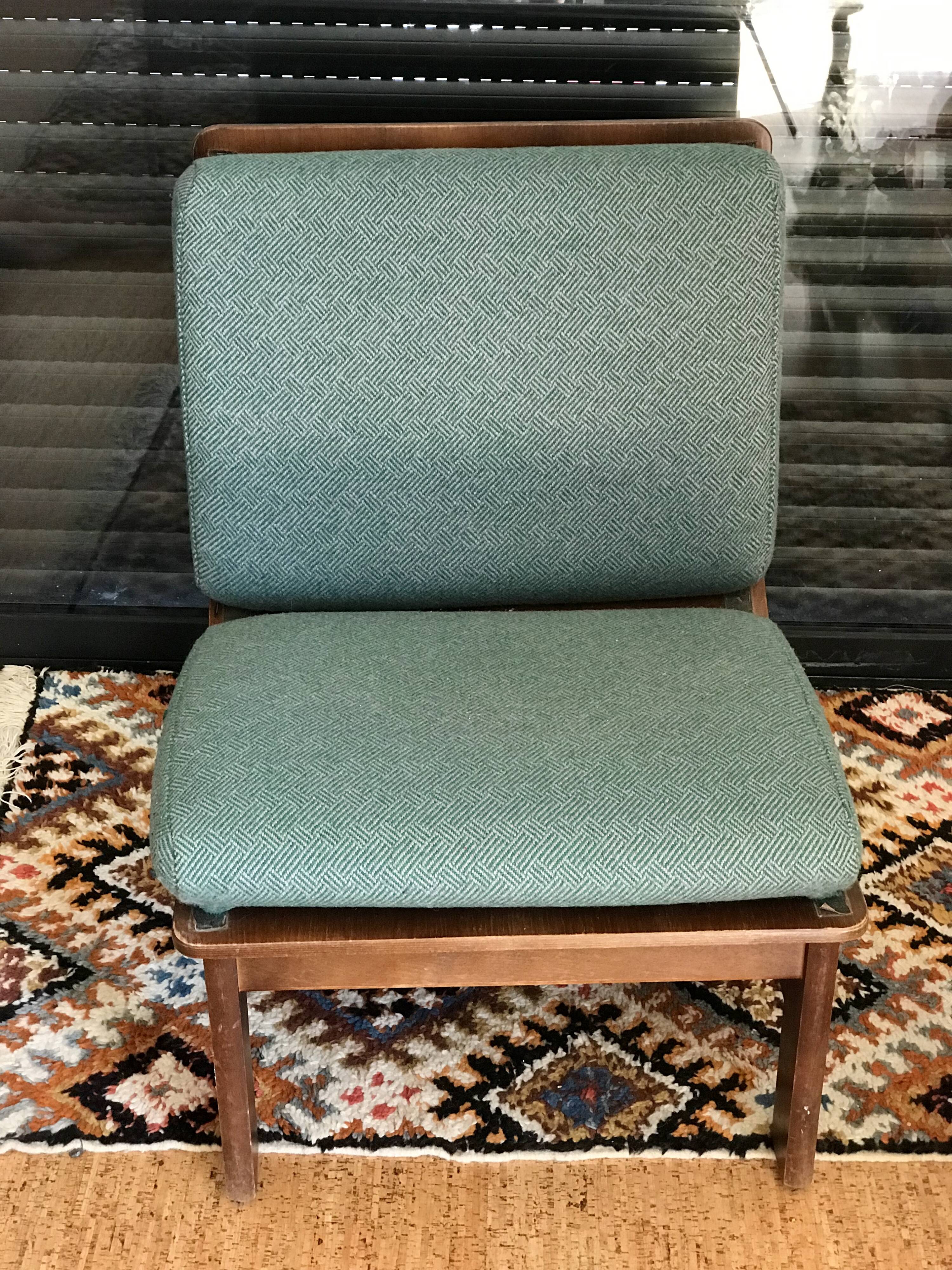 Fauteuil vintage en bois courbé